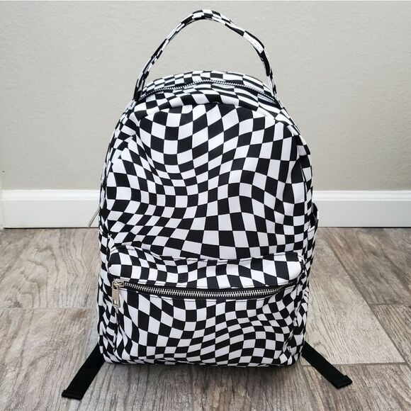 NWOT Black and white checkered backpack - Picture 1 of 12